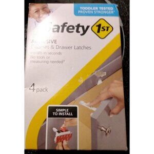 Safety 1st Adhesive Cabinet Drawer Latch for Childproofing Lock 4 Pack NIB